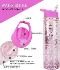 img 3 attached to Glitter Girls Water Bottle for Kids - BPA Free, Double Insulated, 18 oz Purple Bottle with Straw - Ideal for Sports, Fitness, Bicycle, Hiking - Hot or Cold Beverages On the Go!