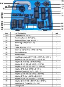img 2 attached to Universal Ball Joint Repair Removal Tool Kit 🔧 - 8MILELAKE 21-Piece Set for Remover Installer Adapter Tools