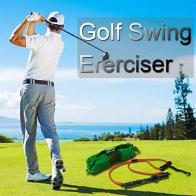 img 3 attached to 🏌️ Golf Exerciser Resistance Bands - Fitness & Pilates Workout Gym Sports Swing Cord by KIKIGOAL