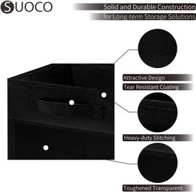 img 2 attached to 📦 Maximize Kid's Home Organization with SUOCO Foldable Storage Baskets