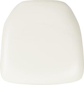 img 4 attached to Chiavari Chair Cushion in Durable White Vinyl by Flash Furniture