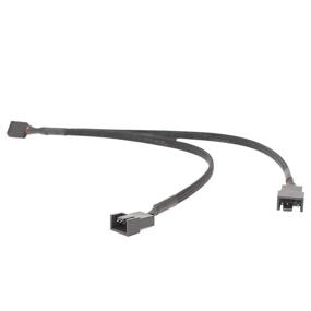 img 1 attached to 🖥️ Переходник для разветвления вентиляторов на ПК - 1 в 2 переходник для разветвления PWM вентиляторов: совместим с охлаждающими вентиляторами 3 Pin и 4 Pin | 10" оплетка из плетеного черного нейлона (2 штуки)