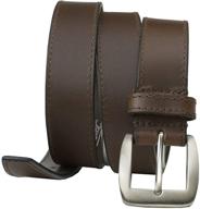 👖 brown casual belt | nickel-free option logo