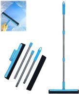 🧹 eva foam floor squeegee with extra long 49" handle - professional water wiper for garage, tile, shower, hair cleaning logo