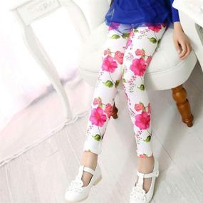 img 2 attached to 👖 Elastic Cotton Leggings Skinny Trousers: Perfect Girls' Clothing and Leggings for Style and Comfort