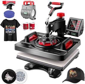 img 4 attached to 👕 Versatile Heat Press Machine: 5-in-1 Industrial Sublimation Combo for Printing T-Shirts, Hats, Caps, Mugs, and Plates