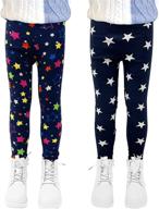 lspar girls winter thick fleece leggings - athletic and fashionable, sizes 3t to 12 years logo