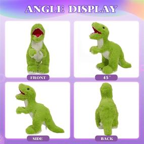 img 2 attached to 🦖 Houwsbaby Light up Dinosaur Stuffed Animal LED Plush Toy, 12'', Green - Glow Pillow Night Light for Kids, Toddler Girls - Ideal Holiday & Birthday Gifts