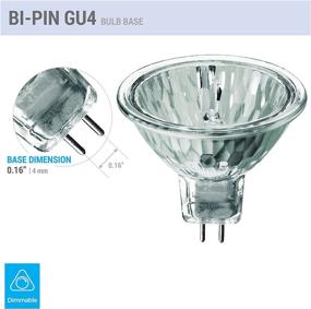 img 1 attached to 💡 Pack of 10 - 20W MR11 Light Bulb with Lens - Flood - 12V - GU4 2-Pin Base - FTD-20 Watt - MR11