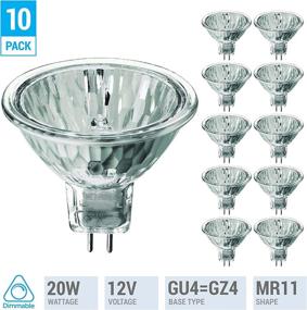 img 3 attached to 💡 Pack of 10 - 20W MR11 Light Bulb with Lens - Flood - 12V - GU4 2-Pin Base - FTD-20 Watt - MR11