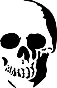 img 1 attached to 🎃 Halloween Skull Stencil: 7.5 x 12 inch (L) – Scary Head Stencils for Painting Template
