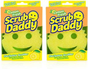 img 4 attached to 🍋 Scrubby Fresh Lemon Scented Scrub Daddy Sponge - Scratch-Free Dish and Home Scrubber, Odor Resistant, Softens in Warm Water, Toughens in Cold, Deep Cleaning Power, Dishwasher Safe, Multi-use, 2 Pack