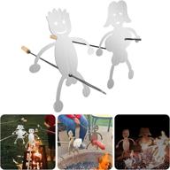 🔥 piaek steel hot dog/marshmallow roasters | unique shaped metal craft bbq | funny roasting sticks, novelty campfire accessories for women and men (male & female) logo