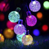 🌞 solar string lights outdoor: 100 led 40ft fairy lights, 8 modes, waterproof for garden wedding party decor - multicolor логотип