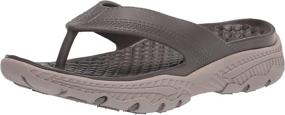 img 4 attached to Skechers USA Mens Flip Flop Taupe Men's Shoes