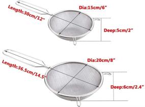 img 3 attached to Ситечко Ситечко из нержавеющей стали с двойным ушком Овощи