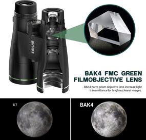 img 2 attached to 🔭 ESSLNB 12X50 Waterproof Binoculars with Phone Adapter - BAK4 Green Film FMC, 22mm Large Eyepiece, Compact Design - Ideal for Hunting and Bird Watching