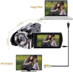 img 1 attached to 📷 Full HD 1080P 15FPS 24MP 3.0 Inch 270 Degree Rotation LCD 16X Digital Zoom Camcorder for YouTube Vlogging with 2 Batteries (Model 604S)