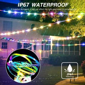 img 1 attached to 🔋 YoungPower Battery Operated Outdoor LED Rope Lights 120LED Strip Fairy Lights 40ft, 8 Modes, Remote Control for Camping Christmas Party