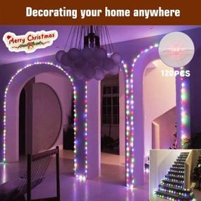 img 2 attached to 🔋 YoungPower Battery Operated Outdoor LED Rope Lights 120LED Strip Fairy Lights 40ft, 8 Modes, Remote Control for Camping Christmas Party