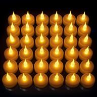 🕯️ vont led tea lights candles [24 pack] - long lasting, realistic flickering tealights, battery operated flameless candles - bright, unscented, batteries included logo