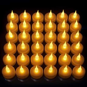 img 4 attached to 🕯️ Vont LED Tea Lights Candles [24 Pack] - Long Lasting, Realistic Flickering Tealights, Battery Operated Flameless Candles - Bright, Unscented, Batteries Included