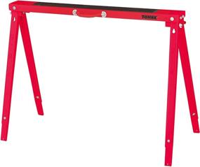 img 4 attached to 🔧 Highly Versatile TOMAX Folding Sawhorse: Adjustable Height with 440lb Weight Capacity - Single Pack