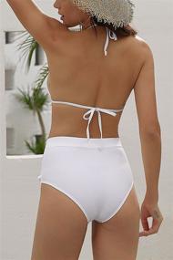 img 2 attached to Heymiss Swimsuits Striped Swimsuit Swimwear Women's Clothing in Swimsuits & Cover Ups