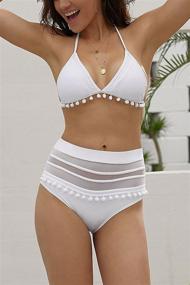 img 3 attached to Heymiss Swimsuits Striped Swimsuit Swimwear Women's Clothing in Swimsuits & Cover Ups