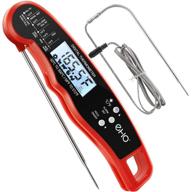 🌡️ enhanced digital meat thermometer with preset temp alarm - cooking thermometer magnet with probe for precise cooking, frying, grilling, bbq, candy logo