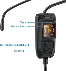 img 2 attached to 🎤 Moukey Wireless Microphone Headset: UHF System, 160ft Range, LED Display, 2-in-1 Headset & Handheld Mic for PA System, Voice Amplifier Speakers - Not Compatible with iPhone/AUX