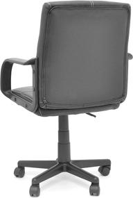 img 1 attached to 🪑 Black Faux Leather Computer Office Chair with Adjustable Seat and Armrest - Urban Shop