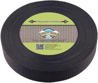 🎀 premium 1.5 inch black heavy polypropylene webbing by country brook design - 25 yards logo
