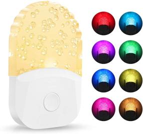 img 4 attached to DORESshop Plug in Color Changing Night Light, 0.5W LED Night Lights with Dusk to Dawn Sensor, 3 Lighting Modes, Ideal for Kids, Bedroom, Bathroom, Nursery - 2 Pack