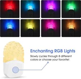 img 2 attached to DORESshop Plug in Color Changing Night Light, 0.5W LED Night Lights with Dusk to Dawn Sensor, 3 Lighting Modes, Ideal for Kids, Bedroom, Bathroom, Nursery - 2 Pack