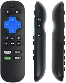 img 1 attached to 📺 Bedycoon LC-RCRUS-18 Remote Control | Compatible with Sharp Roku TV LC-32LB591U LC-65LBU591U LC-50LBU591U LC-55LBU591U LC-43LBU591U | Sling Hulu Starz Shortcut APP Key | Glow in the Dark Remote Case