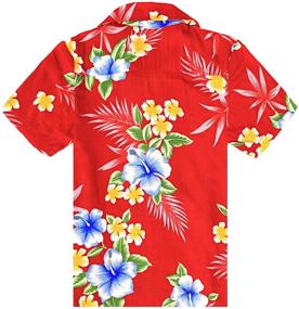 img 1 attached to 🌺 Hibiscus Boys' Clothing Sets: Hawaiian Shirt and Shorts Cabana Style