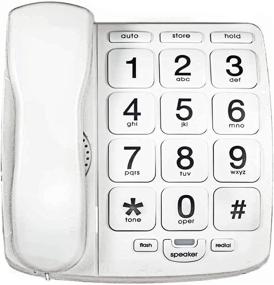img 4 attached to 📞 Tyler TBBP-4-WH Senior Telephone - Large Button Landline Phone for Elderly with Loud Speaker, Speed Dial, Ringer Volume Control, Wall Mount - Easy to See & Press Numbers - Works during Power Outages