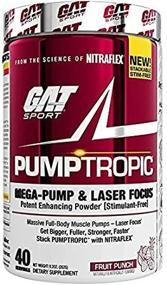 img 1 attached to GAT Sport Pumptropic: Мега-памп и лазерная фокусировка мощного усилителя порошка (без стимуляторов), 40 порций - вкус фруктового пунша, максимальное увеличение фитнеса.