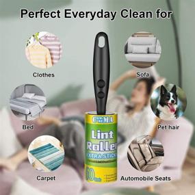 img 3 attached to 🐾 COMMEMA Extra Sticky Lint Rollers for Pet Hair Removal - Pet Hair Remover and Lint Remover Set with 2 Handles, 4 Refills, and 240 Total Sheets - Ideal for Clothes, Furniture, Dog & Cat Hair