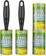 🐾 commema extra sticky lint rollers for pet hair removal - pet hair remover and lint remover set with 2 handles, 4 refills, and 240 total sheets - ideal for clothes, furniture, dog & cat hair logo