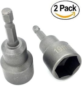 img 1 attached to 🔧 PANOVOS 2pc RV Jacks Socket Drill Adapter: Leveling Scissor Tool with 1/4 Quick Connect Hex Shank, Compatible with All 3/4 or 19mm Hex Drive Jacks + Power Nut Driver Bit Set