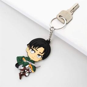img 3 attached to Attack Keychain Anime Keychain Cosplay Silicone