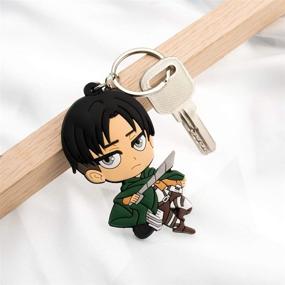 img 2 attached to Attack Keychain Anime Keychain Cosplay Silicone
