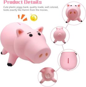 img 1 attached to 🐷 Plush Piggy Plastic Saving Package: Financial Fun for Children