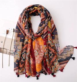 img 3 attached to Women's Lightweight Floral Print Scarf Shawl – Fashionable Gift Scarves for All Seasons with Sunscreen Protection