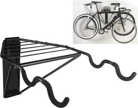 img 4 attached to 🚲 Hasitpro Foldable Bike Wall Mount Rack - Horizontal Bike Holder Hook for Garage/Indoor Home Storage of 2 Bikes