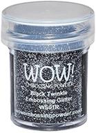 wow embossing powder black twinkle logo