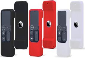 img 4 attached to TOKERSE 3-Pack Silicone Case Cover for Apple TV 4K / HD Siri Remote (1st Gen) - 📱 Shockproof Silicone Protective Cover for Apple TV HD (4th Generation) / 4K Siri Remote Controller - Black Red White