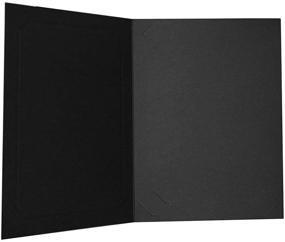 img 2 attached to 📸 Golden State Art Pack of 100 Acid-Free Photo Folders for 4x6 or 5x7 Pictures - Perfect for Portraits, Special Events, Graduations, Weddings - Black with Gold Lining